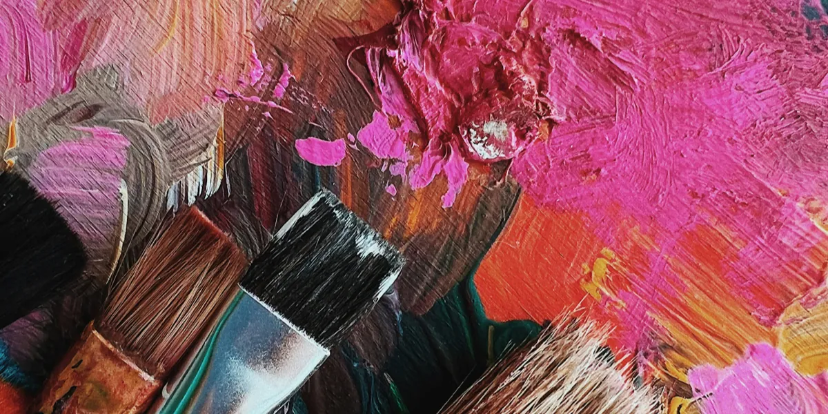 Paint and brushes, artwork for Pictures at an Exhibition